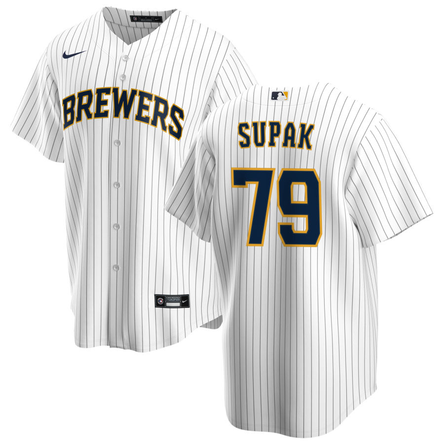 Nike Men #79 Trey Supak Milwaukee Brewers Baseball Jerseys Sale-White